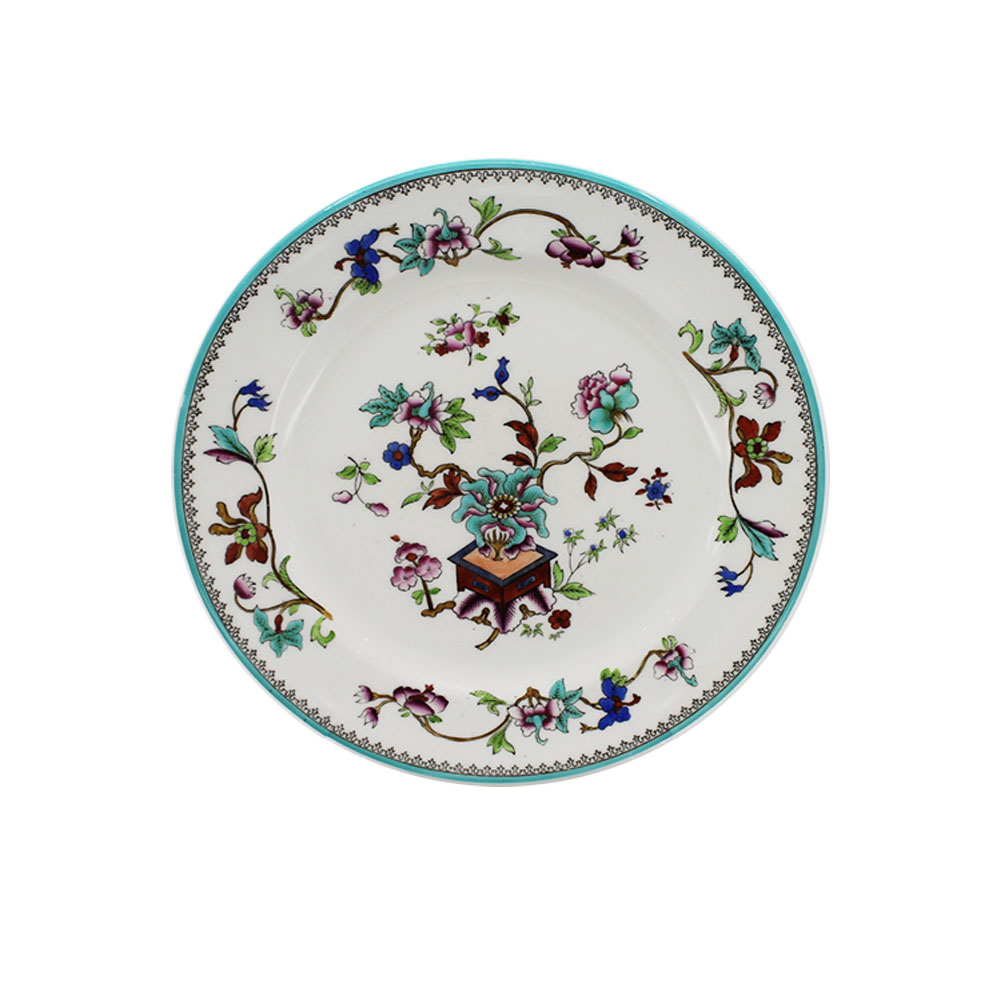 Flower Paint Plate Decorative Porcelain Salver Tableware Dinner Dish, Size: One Size