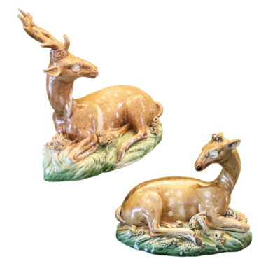 Staffordshire Pearlware Models of a Stag & Hind